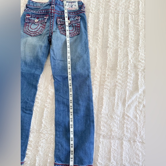 True Religion Kids Blue Jeans Size 7 | Vintage Y2K Bootcut Denim - Picture 5 of 6